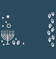 blue hanukkah background vector image vector image
