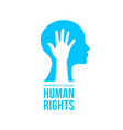 international human rights card people equality vector image
