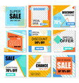 set of special discount posters social media vector image