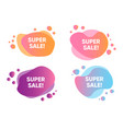 colorful super sale labels set vector image