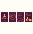 easter cards set vector image