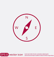 compass icon orienteering traveling or camping vector image