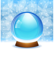 empty transparent snow globe vector image