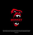 monkey gorilla esport gaming mascot logo template vector image vector image