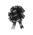 stylish black bow with ribbon vector image vector image