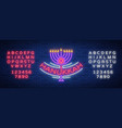 background of chanukah with menorah vector image