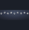 christmas or new year silver snowflake decoration vector image vector image