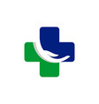 medical icon logo with care concept vector image vector image
