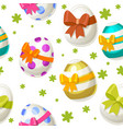 seamless textured pattern different eggs vector image vector image