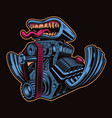 a cartoon hot rod engine vector image vector image