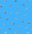 music note cartoon icon seamless pattern vector image vector image
