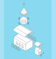 church structure parts isometrics catholic vector image