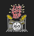 rock and roll music symbols with guitar wings vector image vector image