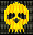 knitted skull vector image vector image