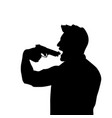 suicide man silhouette vector image