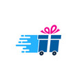 gift delivery logo icon design vector image