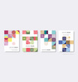 simple geometric design brochure cover set vector image vector image