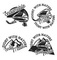 vintage snowmobile emblems vector image