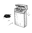 cigarette pack drawing opened box sketch vector image
