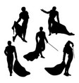 male matador silhouettes vector image vector image