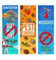 pest control disinfestation banners set vector image vector image