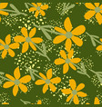 stylized tropical simple flower seamless pattern vector image