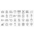 producer icons set outline style vector image