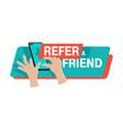 refer a friend banner - referral program vector image