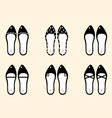 black retro female shoes collection vector image vector image