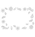 decorative floral frame in baroque style black vector image