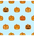 halloween pumpkins seamless pattern vector image