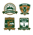 hunting club emblem icons vector image