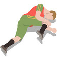 knee injury aid composition vector image vector image