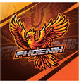 phoenix esport mascot logo design vector image