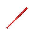 baseball bat in red design vector image