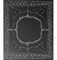 chalk painted frame on black background vector image vector image