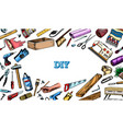diy background hardware shop concept glue wood vector image vector image