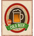 cold beer color vector image
