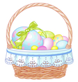 easter basket vector image vector image