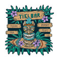 surfing tiki mask hawaii or idol ethnic totem vector image