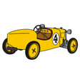 vintage yellow racecar vector image