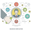 flat line business concept vector image