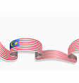 malaysian flag wavy abstract background vector image