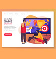 website banner for online video games development vector image