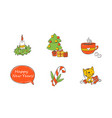 collection of christmas decorations holiday gifts vector image vector image
