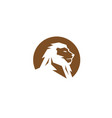 creative lion circle logo vector image vector image