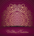 decorative wedding invitation 0107 vector image