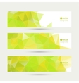 set of banners with triangles and polygon mesh vector image