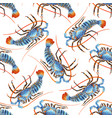 beautiful seamless sea life pattern vector image vector image