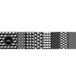 collection of black and white seamless geometric vector image vector image
